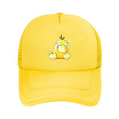 Pokemoned Yellow Duck Psyduck Trucker Caps Mesh Baseball Cap
