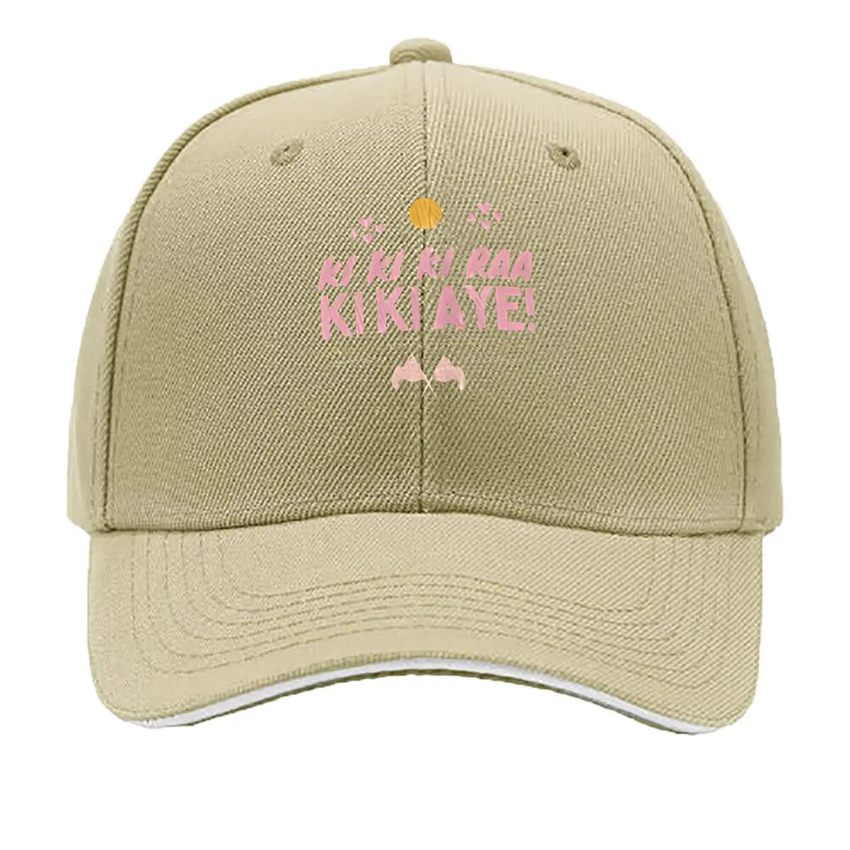 Ki Ki Ki Raa Kiki Aye Pink Text Sandwich Baseball Cap