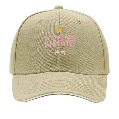 Ki Ki Ki Raa Kiki Aye Pink Text Sandwich Baseball Cap