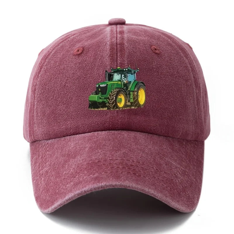 Printed Tractor Baseball Cap Men's Outdoor Camping Vacation