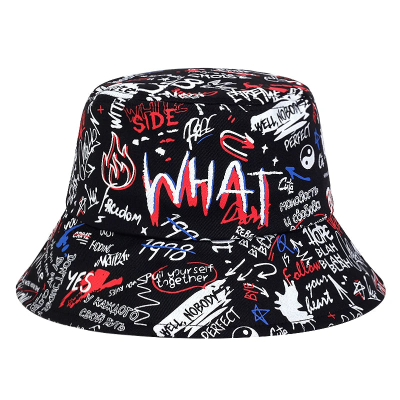 Bucket Hat Hip Hop Cap Men Summer fishing Fisherman hats Graffiti Hat for Men Women