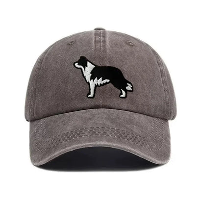 Border Collie Washed Cotton Baseball Cap