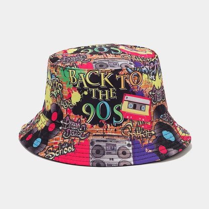 Summer Vintage 80 90 Party Graffiti Bucket Hat Men Women