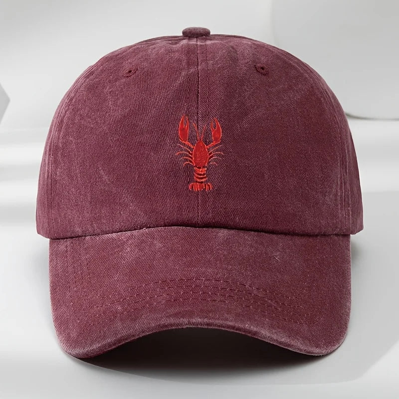 Unisex Leisure Fun Lobster Embroidered Baseball Caps