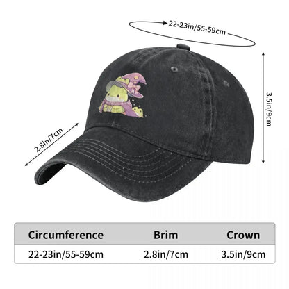 Cute Kawaii Froggy Frog Wizard Fashion Baseball Cap