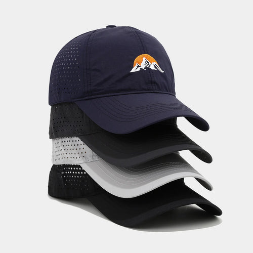 New Sunrise Mountain Peak Sun Embroidered Hat Baseball Cap