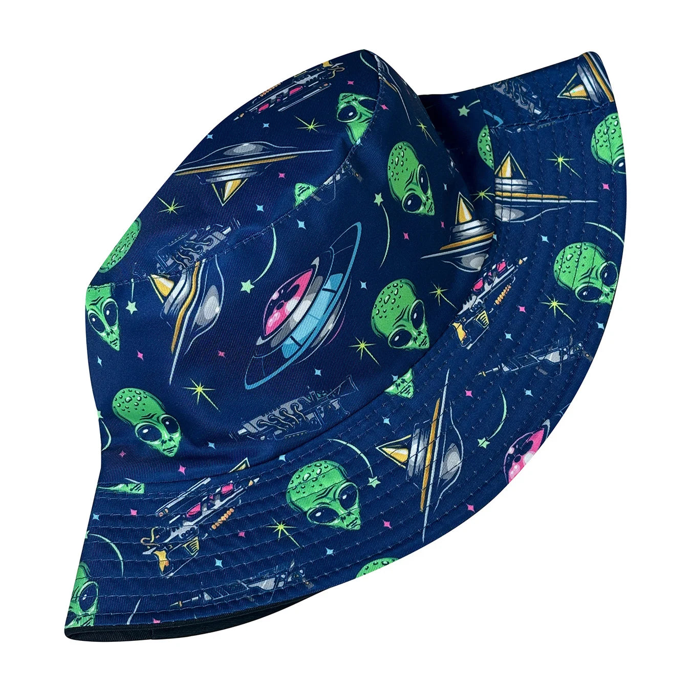 New Cartoon Alien Pattern Fisherman Hat, Stylish Bucket Hat