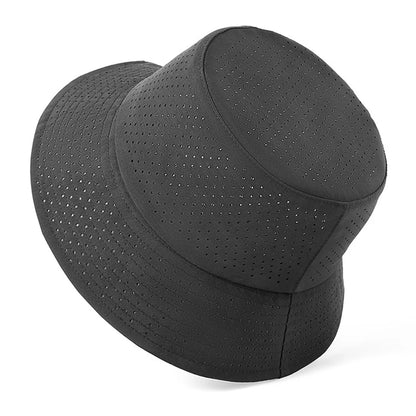 Summer Sun Hat Men Women Quick-drying Mesh Panama Cap Outdoor Flat Top Bucket Hat