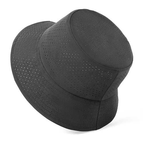 Summer Sun Hat Men Women Quick-drying Mesh Panama Cap Outdoor Flat Top Bucket Hat
