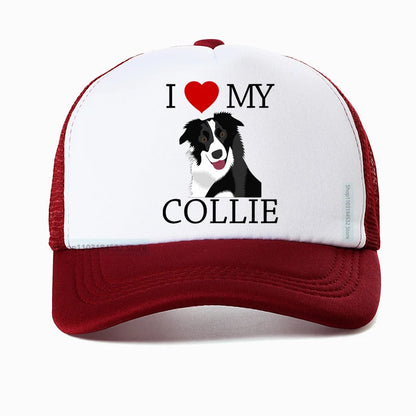 I Love My Border Collie Baseball Cap