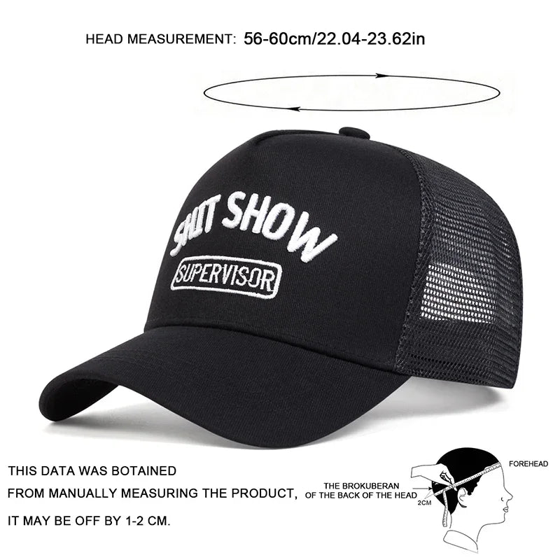 Unisex SHIP SHOW Letter Embroidery Baseball Caps