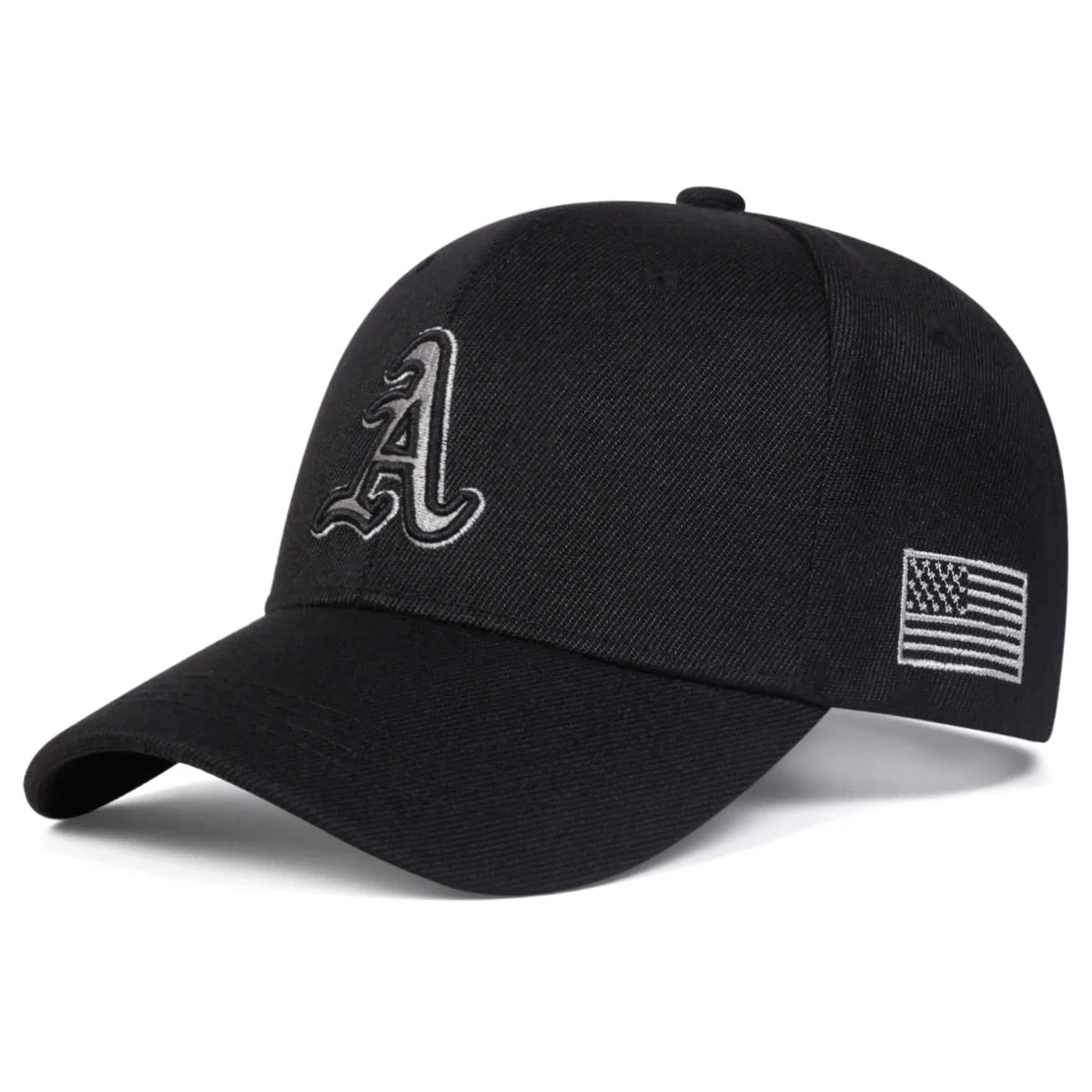 Unisex A Letter Embroidery Side American Flag Baseball Cap Spring Autumn