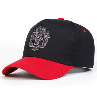 Unisex Crown Lion Embroidery Baseball Caps Spring and Autumn Outdoor