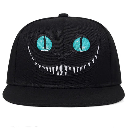 New Unisex Cartoon Cat Embroidery Hip Hop Hats Snapback Caps Baseball Caps