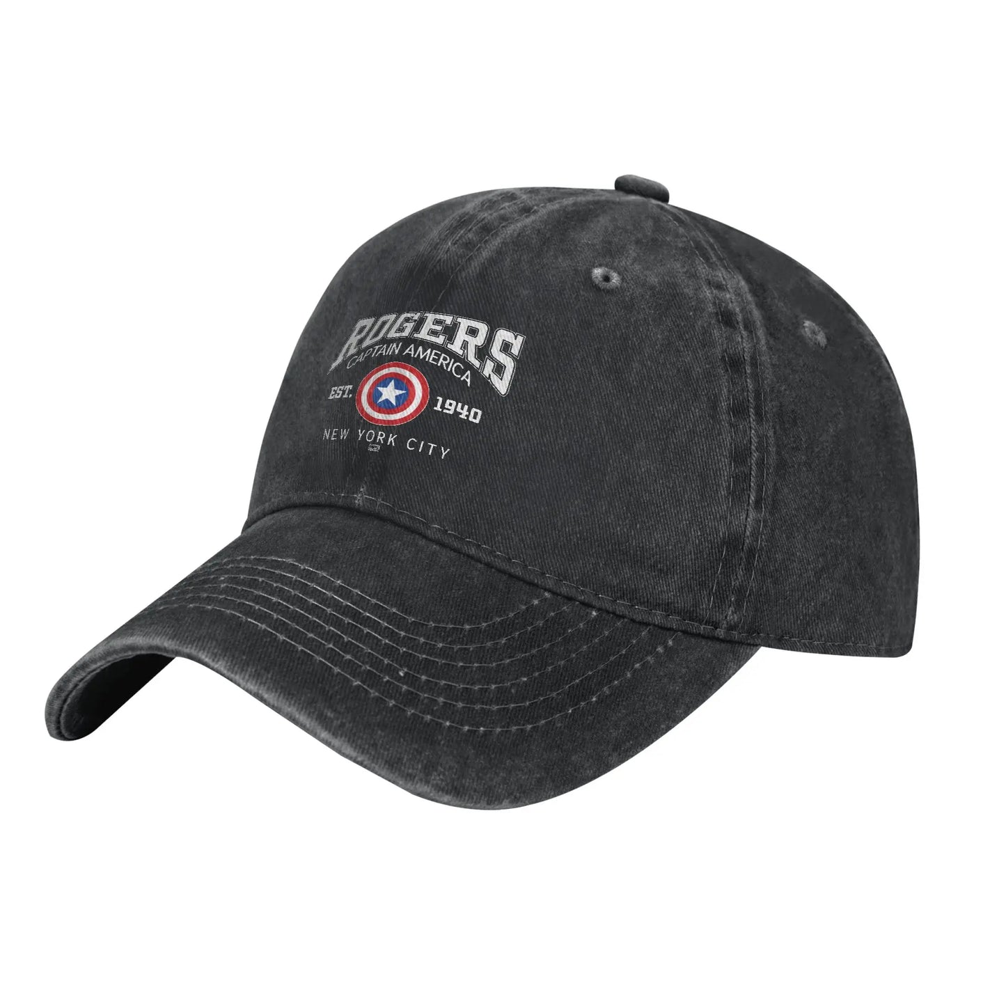 Baseball Caps Casual Distressed Denim Captain America Superhero Agents Of Shield