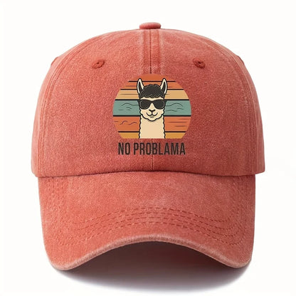 Male And Female Cartoon Alpaca Baseball Cap