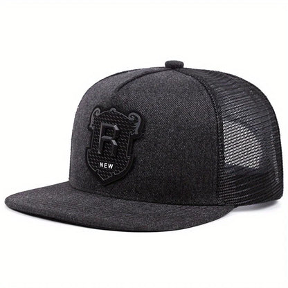Flat Brim Cap Summer Outdoor Travel Baseball Cap Men's Big Head Cap