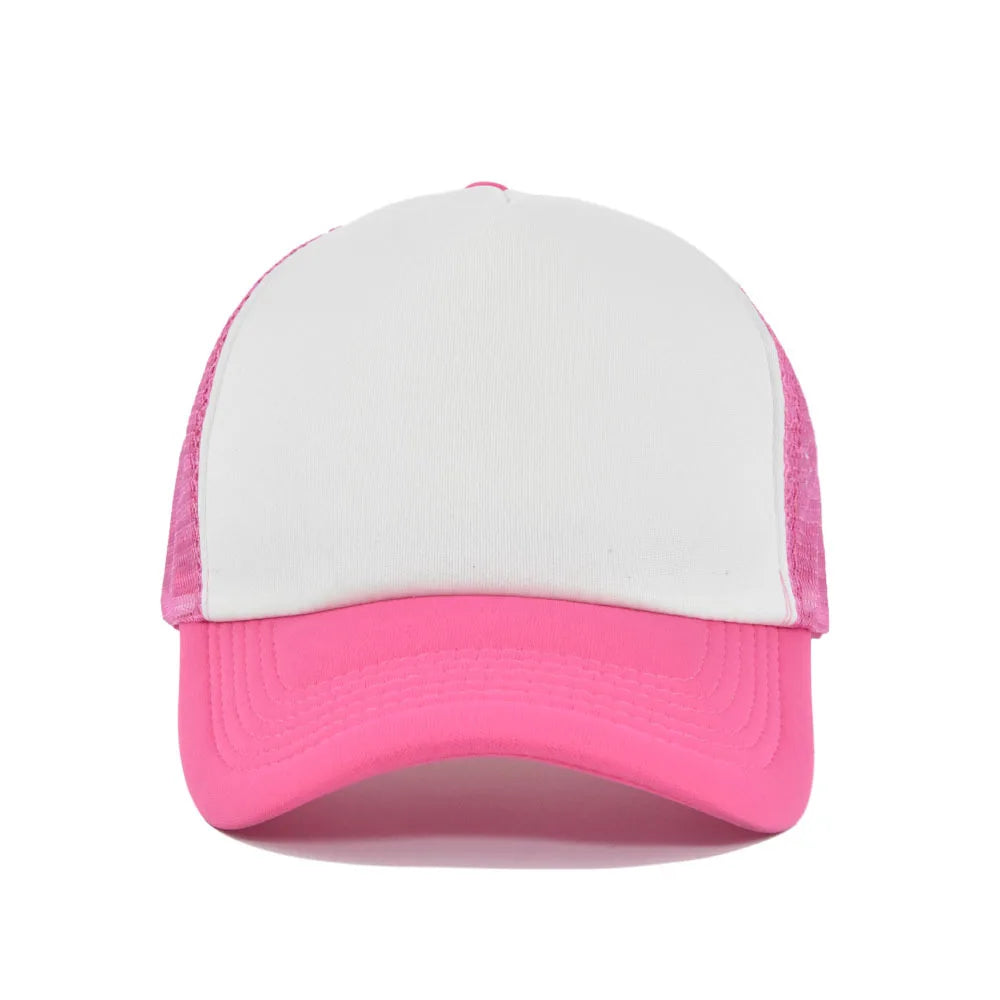 15 Colors Mesh Baseball Cap Adjustable Snapback Hats For Women Men