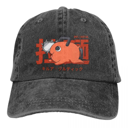 Pure Color Cowboy Hats Pochita Ramen Women Baseball Caps Chainsaw Man Anime Peaked