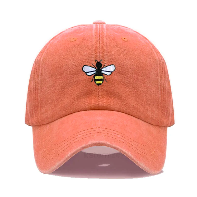 Honeybee Embroidered Baseball Cap For Women Men