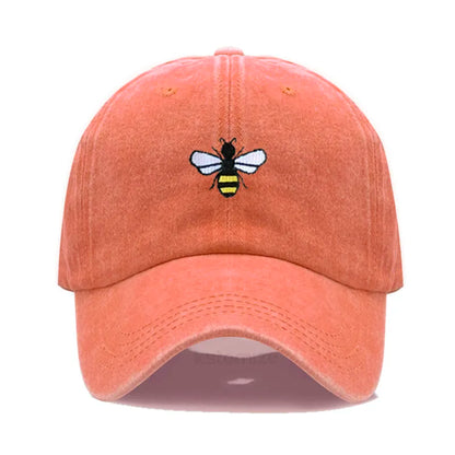 Honeybee Embroidered Baseball Cap For Women Men