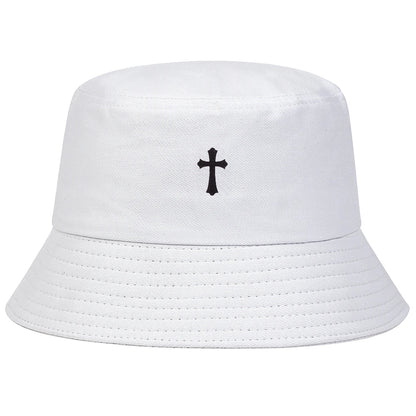 Unisex Cross Print Personality Bucket Hats