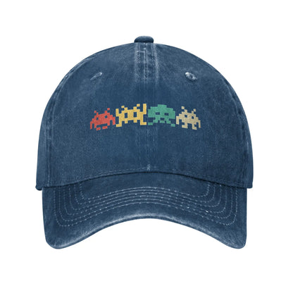Fashion 80s Video Game Space Invaders Arcade Baseball Cap