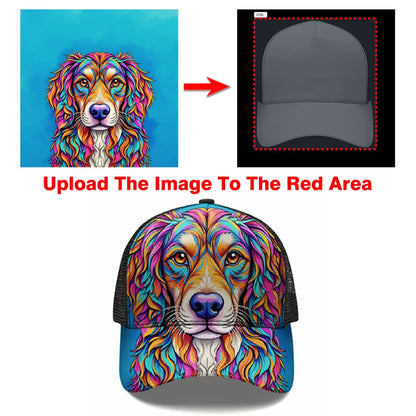Atlas Mountain Dog Aidi Custom Flat Brim Cap Sun Hat Baseball Hat