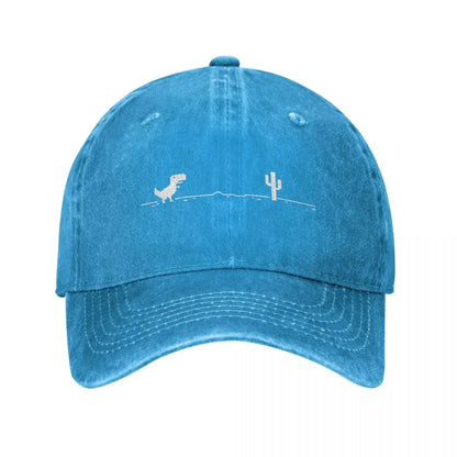 No Internet Dinosaur Graphic Baseball Cap