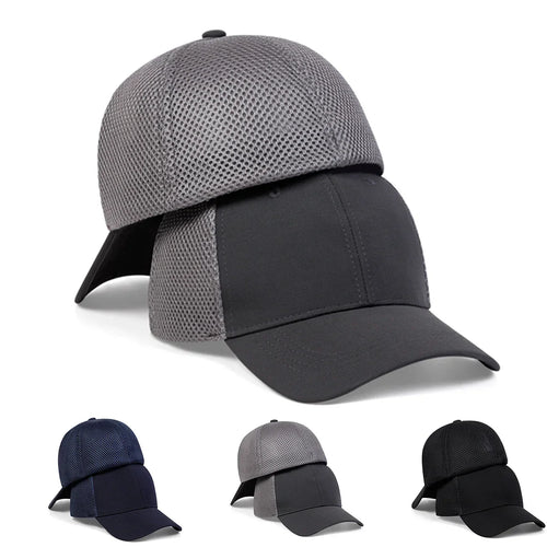 Unisex Solid Color Breathable Baseball Net Caps