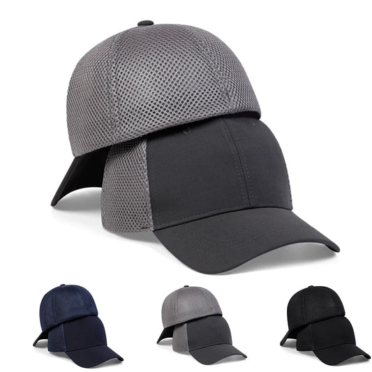 Unisex Solid Color Breathable Baseball Net Caps