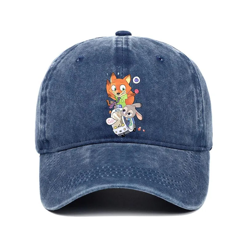 Cartoon Zootopia Printed Baseball Cap