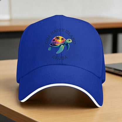 Aruba One Happy Island Turtle Tennis Skate Hip Hop Hats Baseball Caps