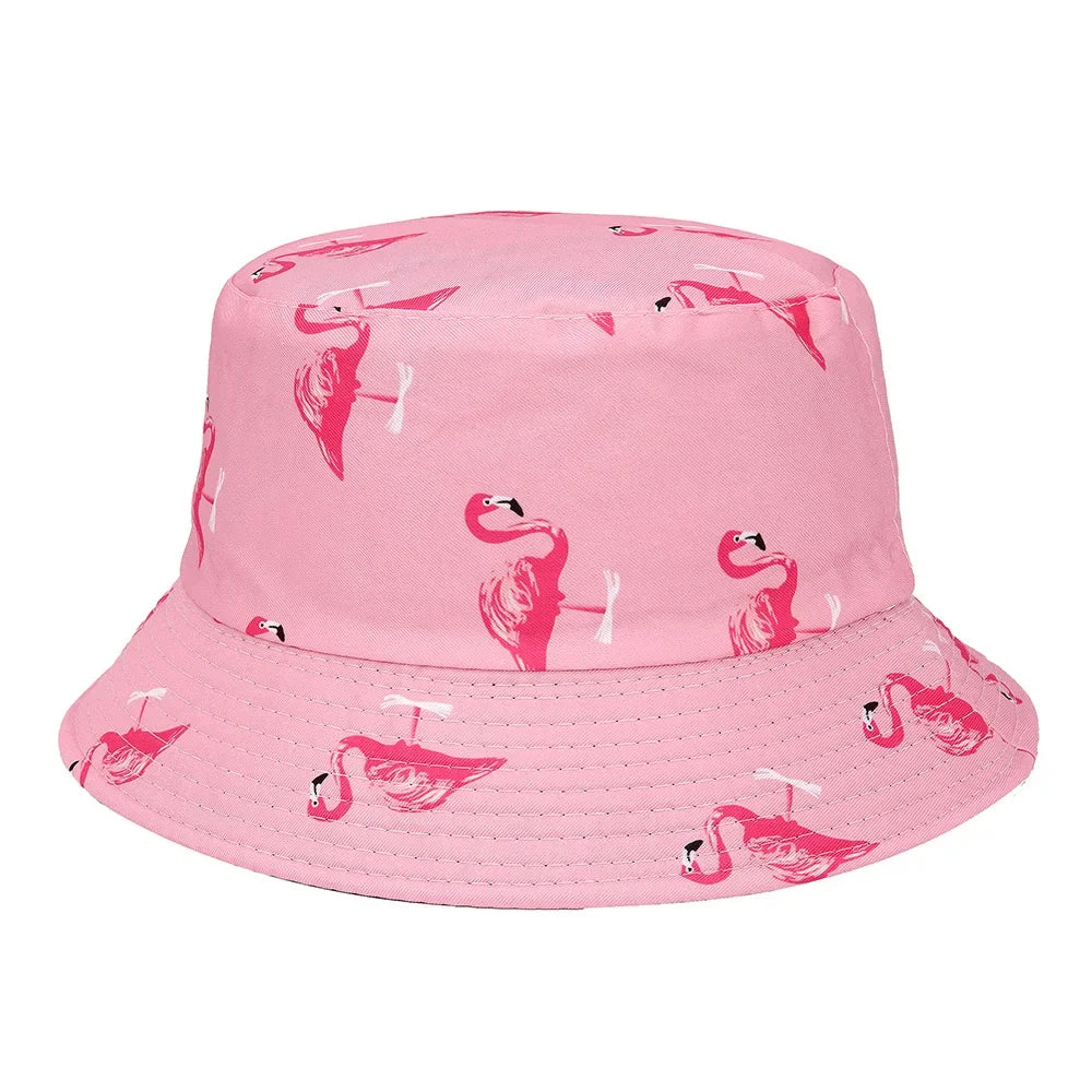 Summer Sun Hat Reversible Yellow Duck Bucket Hat