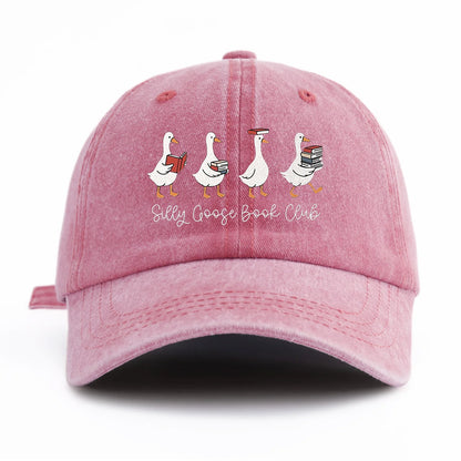 SILLY GOOSE Print Washed Baseball Cap For Adults