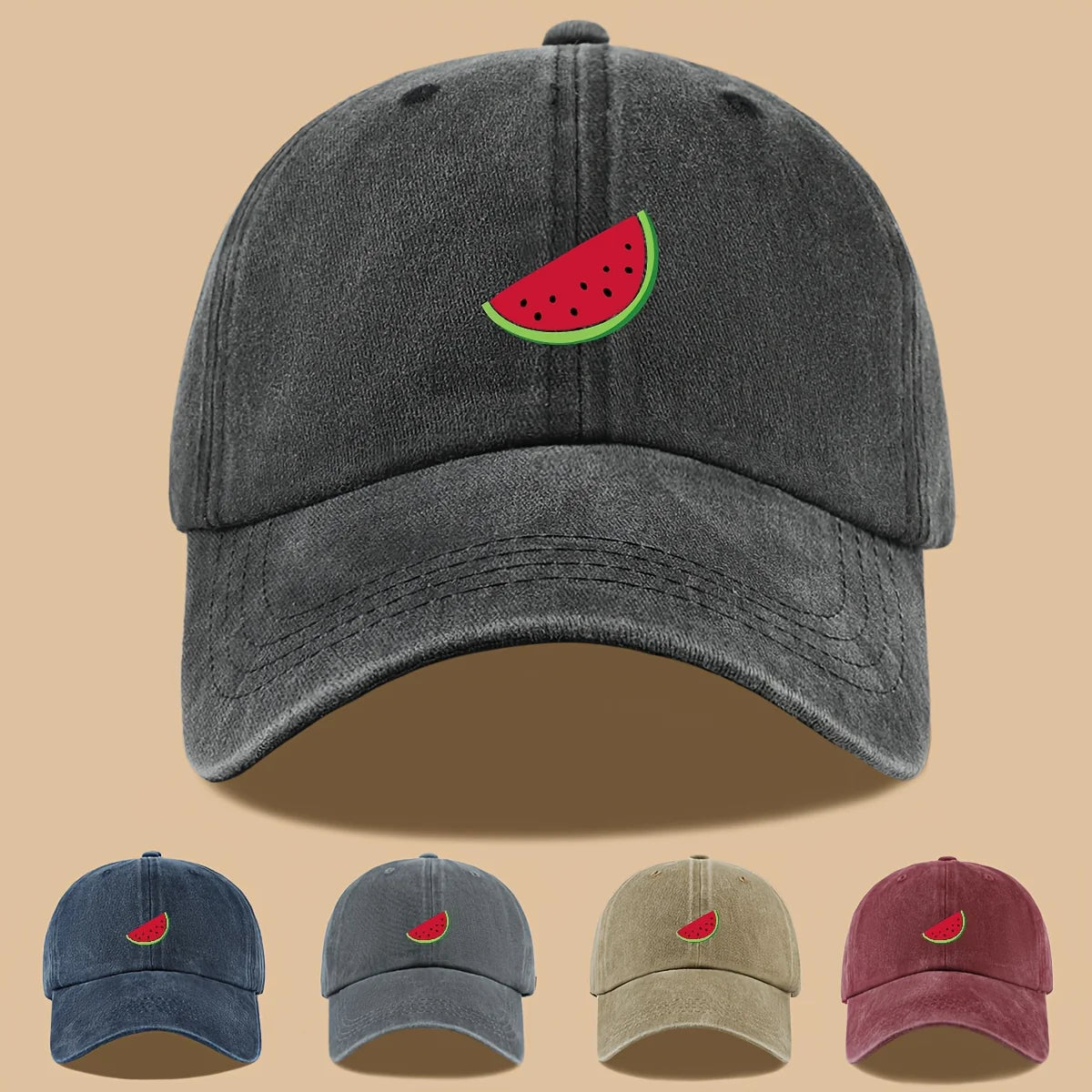 Watermelon Print Baseball Cap