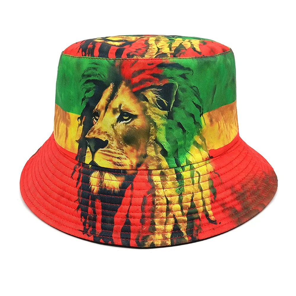 Double-sided Yellow Duck Print Pattern Panama Summer Sunscreen Fisherman Cap Bucket Hat