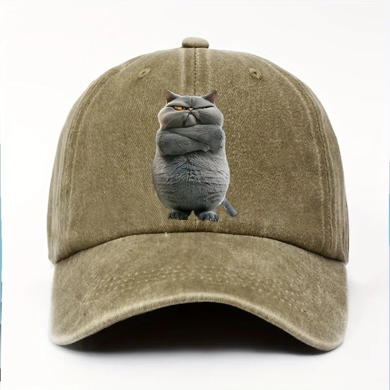 Cute Cat Printed Baseball Cap