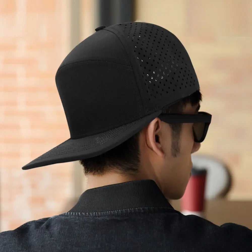 High Quality Solid Color Snapback Cap Adjustable Breathable Hip-Hop Hat Visor Hat Unisex