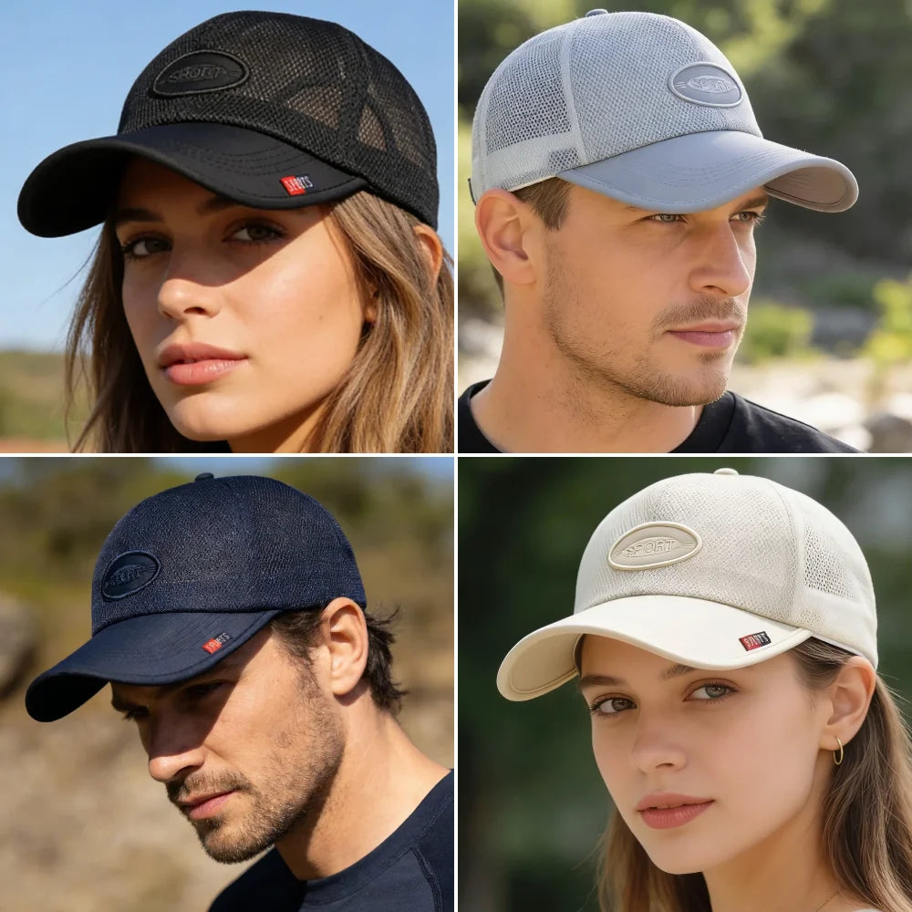 New Style Unisex Long-Brim Mesh Baseball Cap
