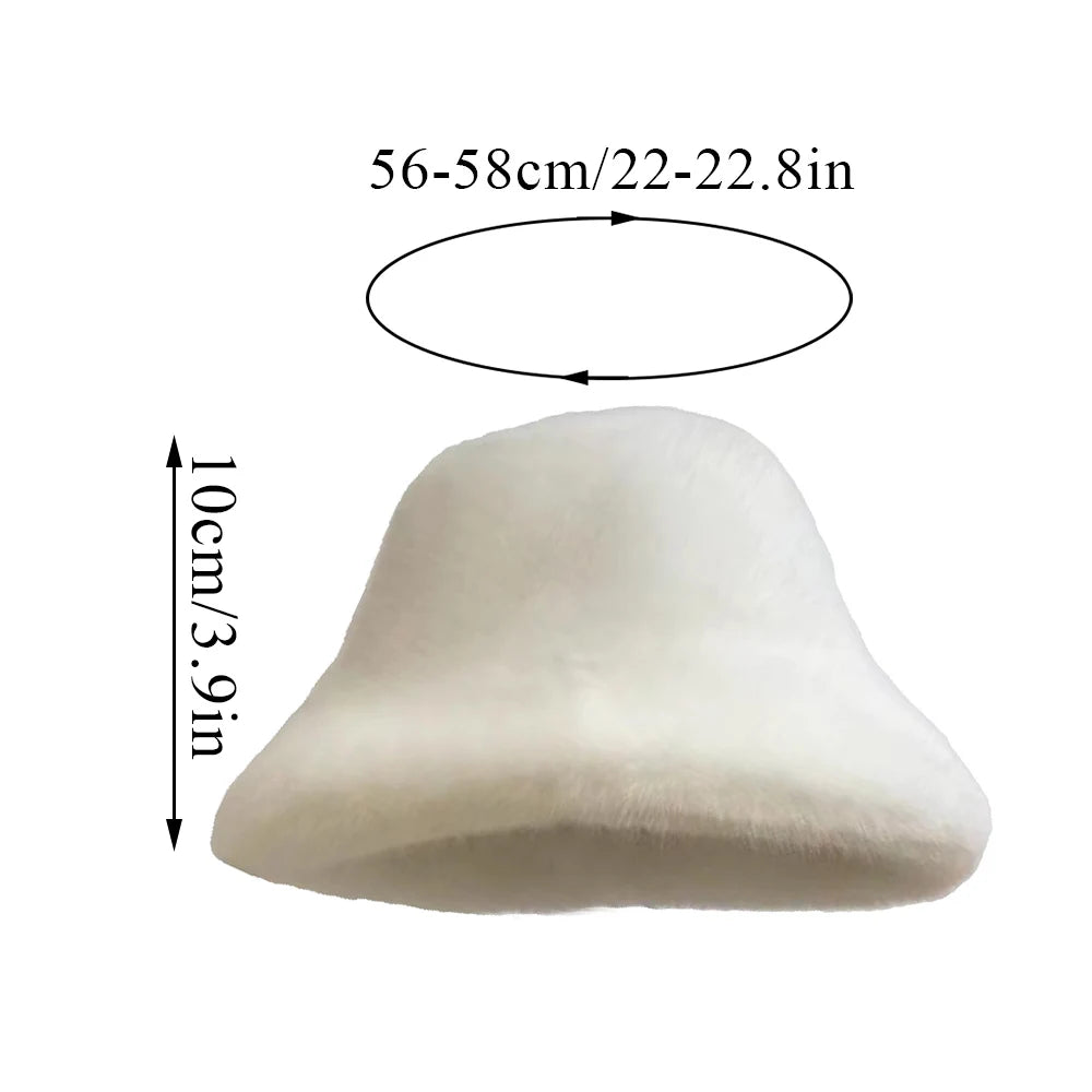 Windproof Warm Female Panama Caps Solid Fashion Bucket Hat