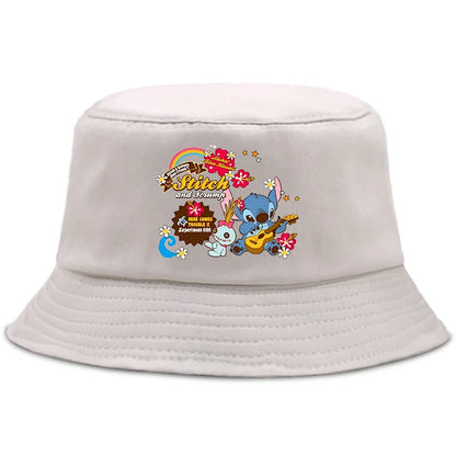 Lilo Stitch Parent-child Bucket Hat Summer Panama Bucket Cap Women Men