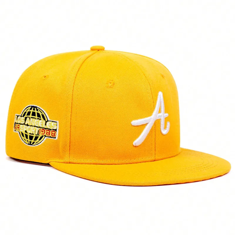 Unisex Gothic Letter Embroidery Hip-hop Hats Snapback Caps