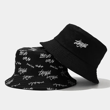 Unisex Style Trendy Versatile Double-Sided Printed Fisherman Hat