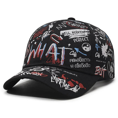 Men's And Women's Spring And Autumn Korean Graffiti Letter Printed Baseball Caps