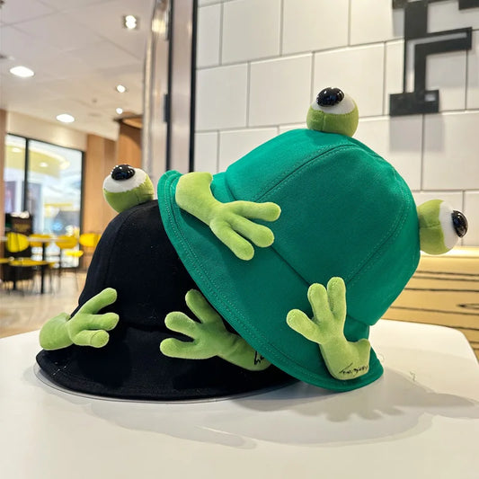 2024 New Cute Big Eyes Frog Bucket Hats