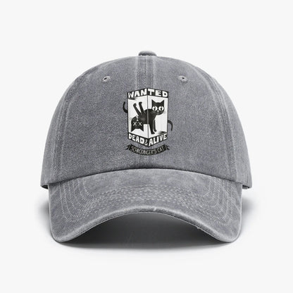 Schrodinger Cat Wanted Dead and Alive Baseball Cap