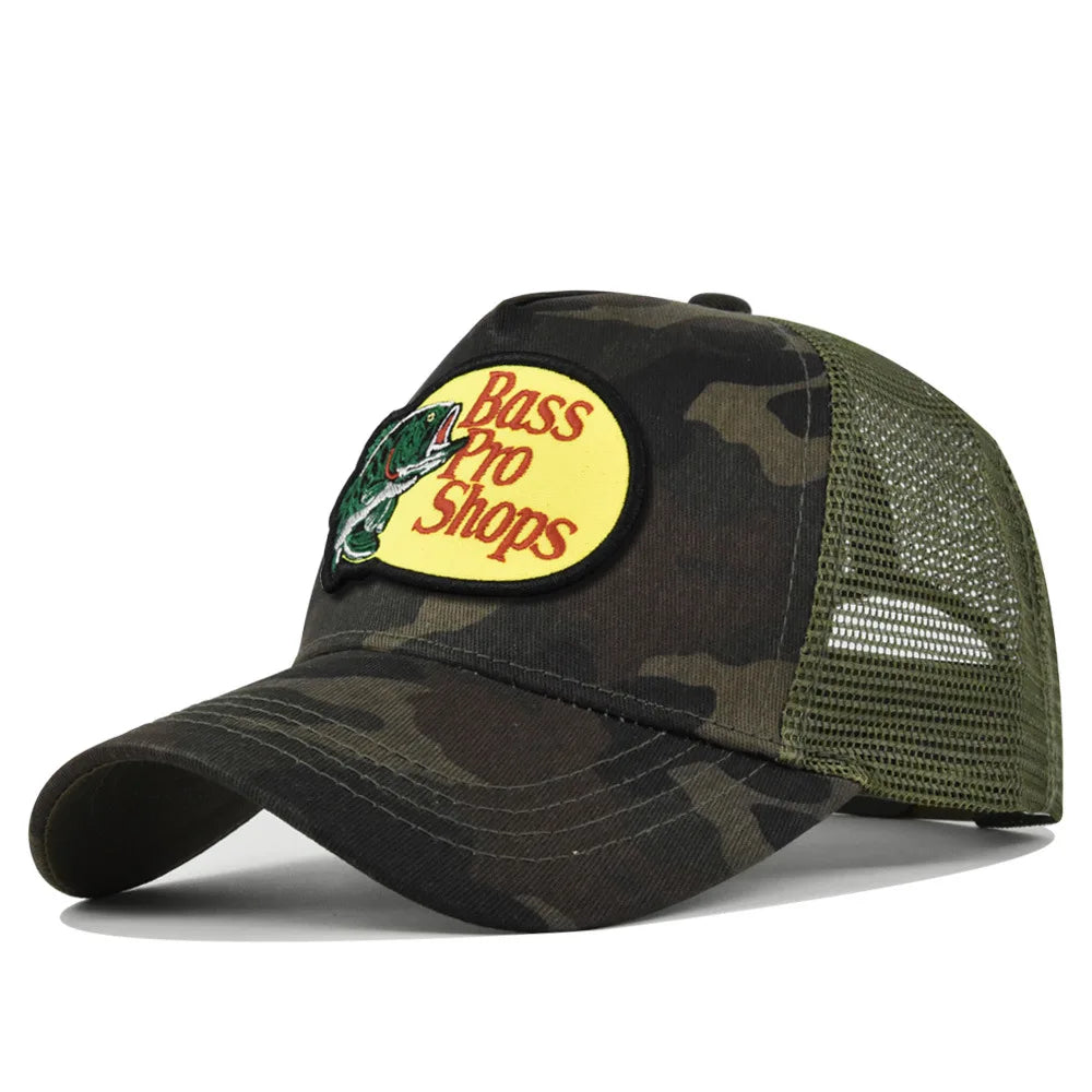 Bass Football Mesh Baseball Cap
