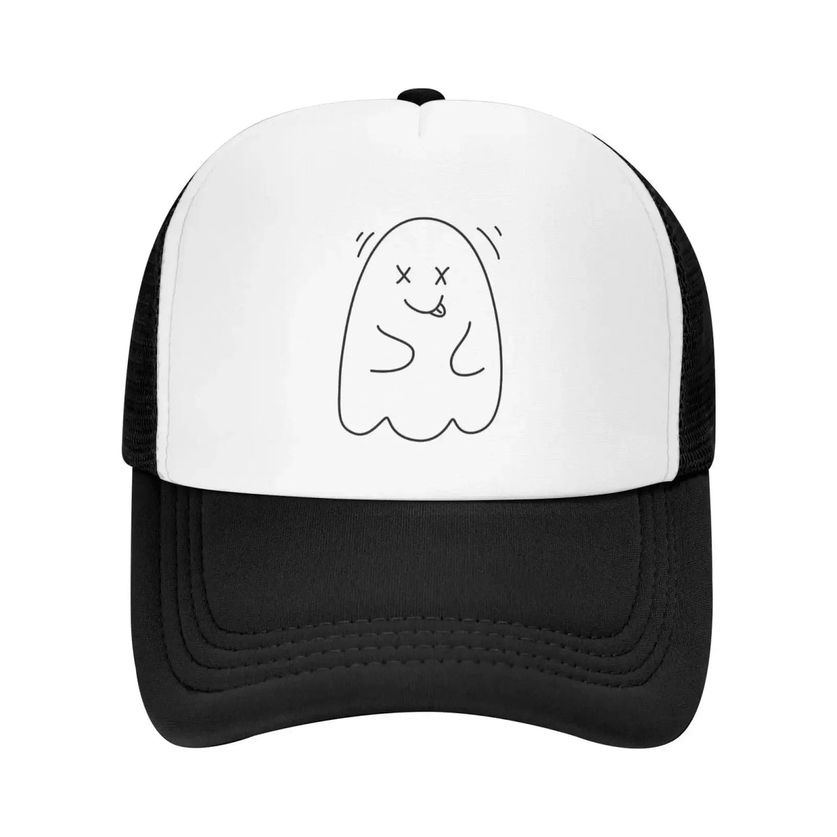 New Mesh Dad Hat Adjustable Washed Cute Ghost Gray Baseball Cap