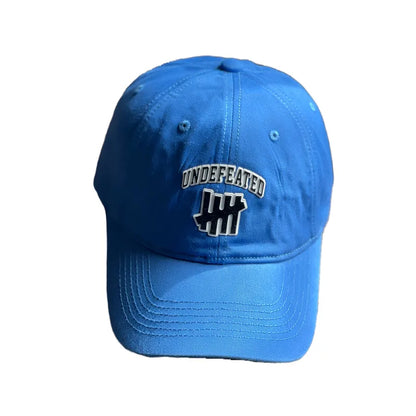 Personalized Five Stripes Rubber Letter Soft Top Deep Crown Baseball Cap